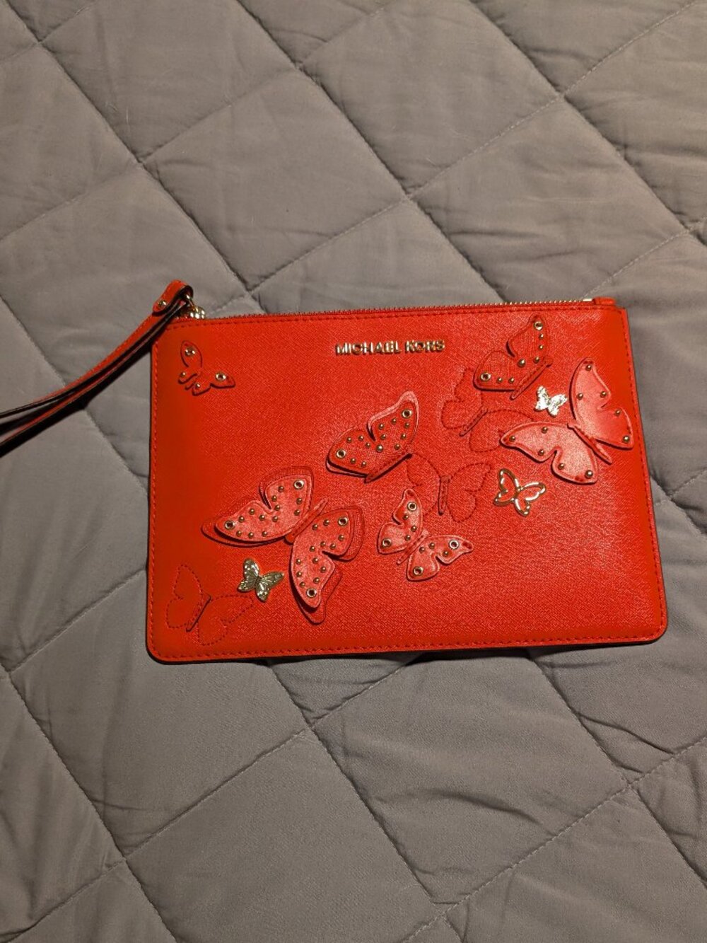 NWT Michael Kors butterfly wristlet
